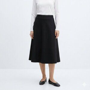 Vintage Pendleton Skirt Wool Midi Black Minimalist Preppy Casual Office 6